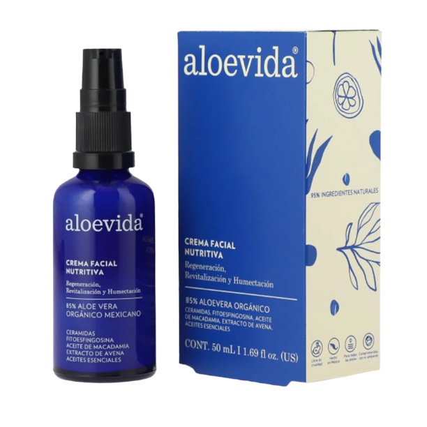 Crema Facial Nutritiva 85% Aloe 50 ml (Aloe Vida)
