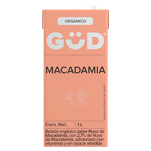 [7501639310872] Bebida de Macadamia Sin Azúcar 1L (Gud)
