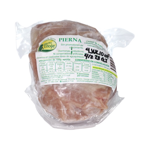 [piernahues] Pierna s/hueso de cerdo org 500gr (La Troje)