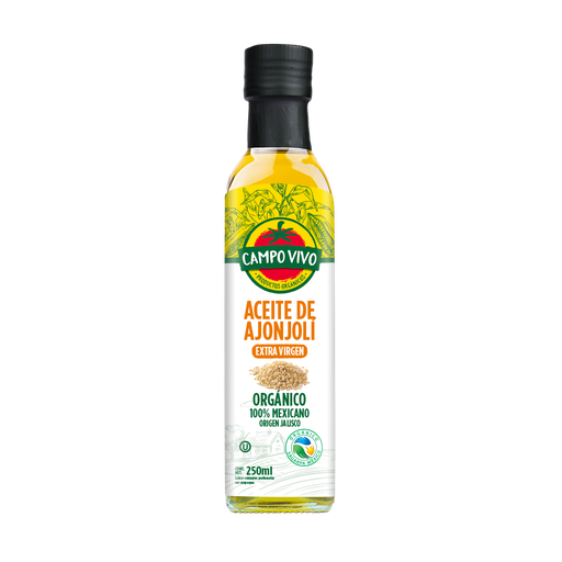 [7502236172924] Aceite de Ajonjolí orgánico 250 ml (Campo Vivo)