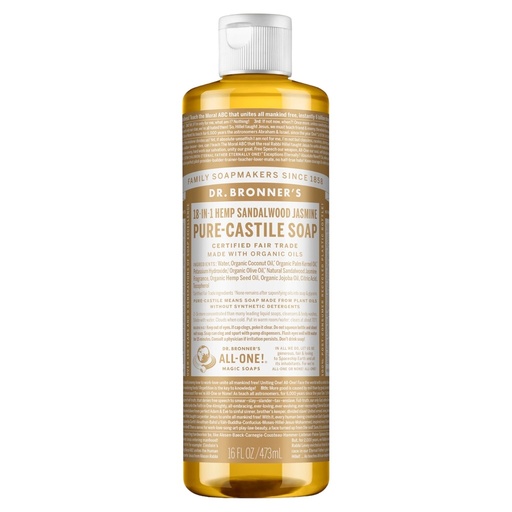 [018787780169] Jabon Liquido Sandalo-Jazmin 473ml (Dr Bronners)