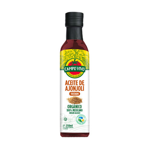 [7502236172931] Aceite de ajonjolí tostado 250 ml (Campo Vivo)