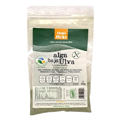 [ulvahoj] Alga Ulva Hojuelas 25g (Baja Kelp)