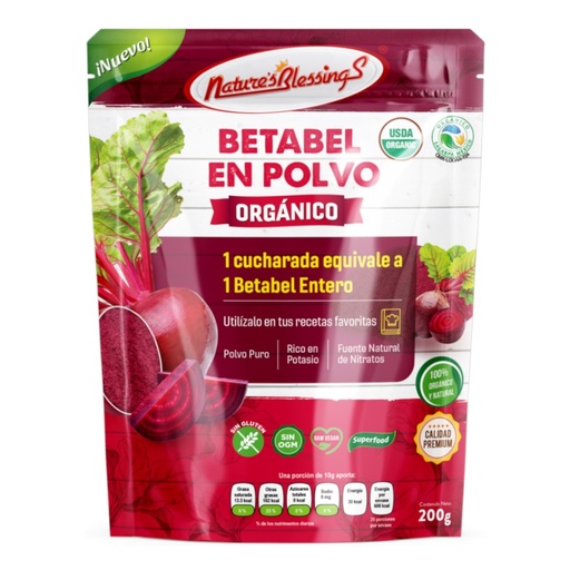 [7503012295158] Betabel en polvo 200g (Natures Blessings)