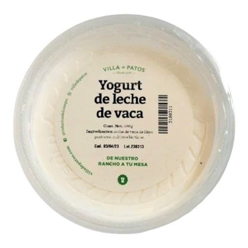 [3100311] Yogurt de vaca 480g (Villa de Patos)