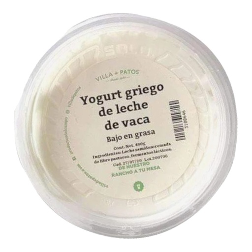 [3100314] Yogurt griego de vaca 480 gr (Villa de Patos)