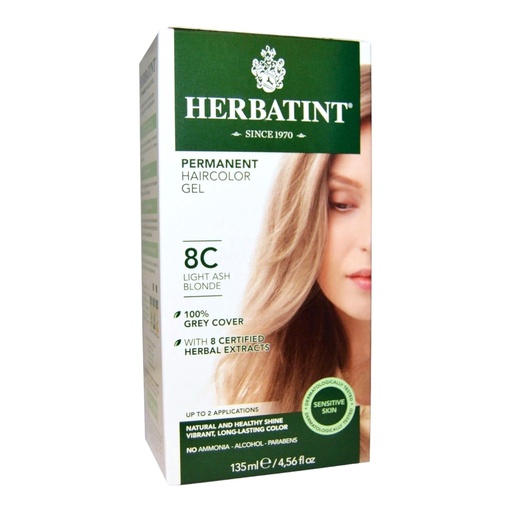[8016744800372] Tinte Herbal Rubio Claro Ceniza 8C (Herbatint)