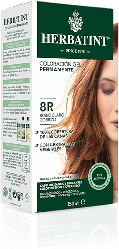 [8016744806022] Tinte Herbal Rubio Claro Cobrizo 8R (Herbatint)