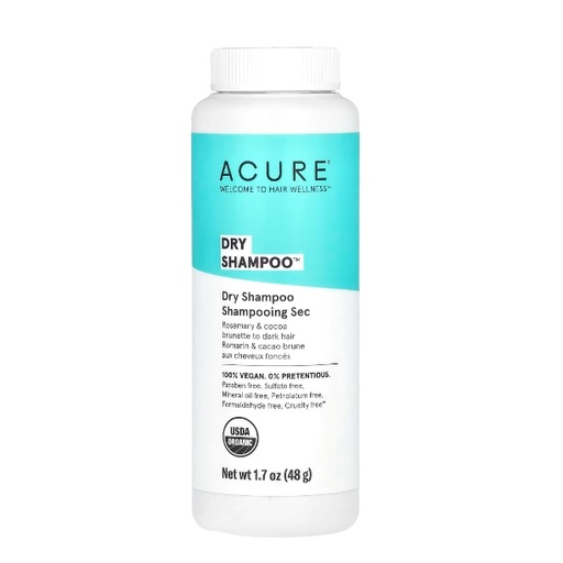 [813424020383] shampoo seco para cabello oscuro/castaño 48g (Acure)