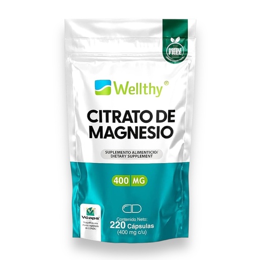 [7503038819680] Citrato de Magnesio 220 cap (Wellthy)