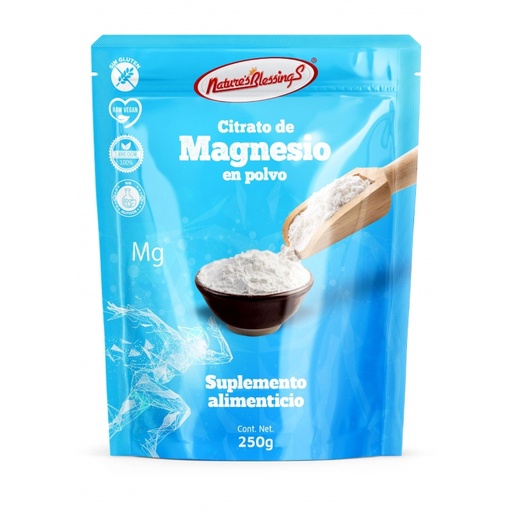 [7502280880981] Citrato de Magnesio 250g (Natures Blessings)