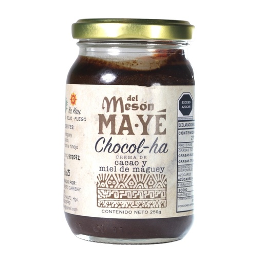 [cremamaye] Crema de Cacao y Miel de Maguey 250 g Del Mesón MaYe