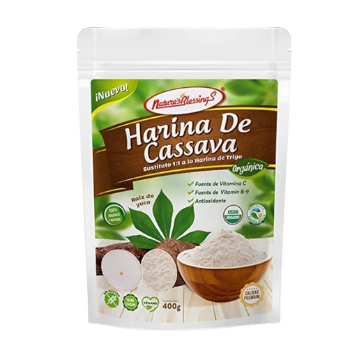 [7502280880257] Harina de Cassava 400gr (Natures Blessing) (copia)