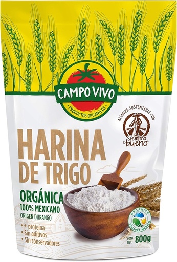 [7502236172801] Harina de trigo 800gr (Campo Vivo)