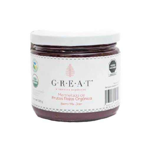 [7503027728160] Mermelada de Frutos Rojos Orgánica Great 