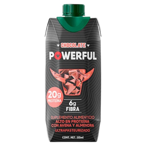 [7501639311381] Proteina sabor Chocolate a Base de Plantas 330ml (PowerFul)