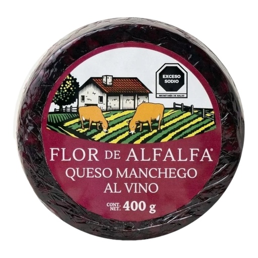 [7503002671542] Queso Manchego al Vino 400g (Flor de Alfalfa)