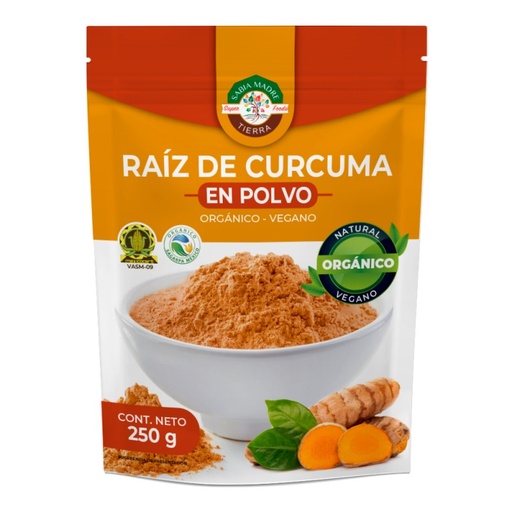 [7503034274360] Raiz de Cúrcuma Orgánica 250 g (Sabia Madre Tierra)