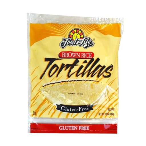 [073472003695] Tortillas de harina de arroz integral GF 340g (Ezekiel)