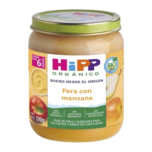 [4062300290082] Papilla Org Pera Manzana 190g (HiPP)