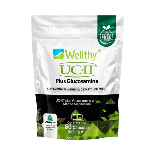 [7503036829087] Glucosamida Plus UC-II 60Caps 845mg c/u (Wellthy)