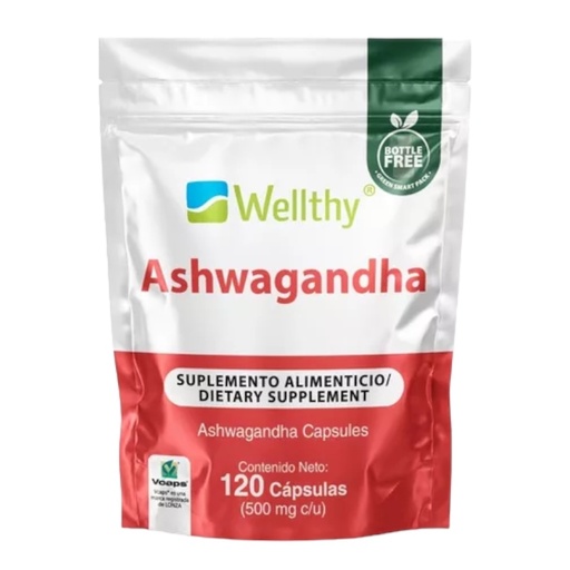 [7503034489177] Ashwaghanda 120 caps 500mg (Wellthy)