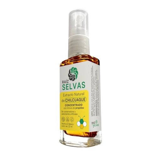 [0793072078830] Extracto de Chilcuague Concentrado con Tintura de Propoleo 32ml (Raiz Selvas)