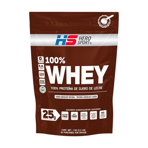 [7503021255594] Whey Protein chocolate 1kg (Hero Sport)