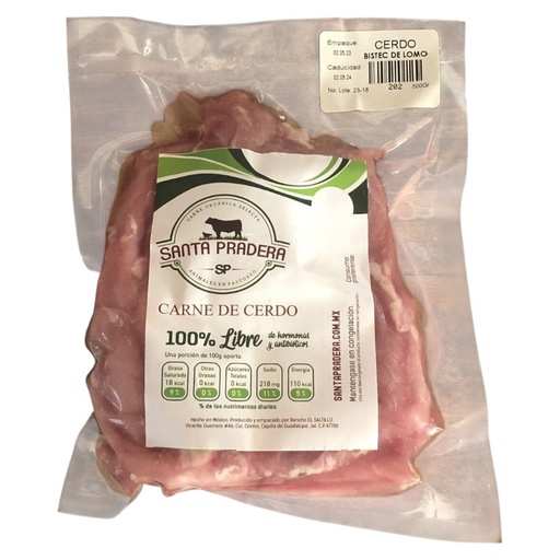 [bisteclomo] Bistec de lomo de cerdo 500gr (Santa Pradera)