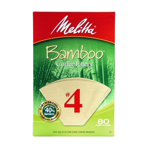 [055437631181] Filtro Cono Bamboo #4 80 pz (Melitta)