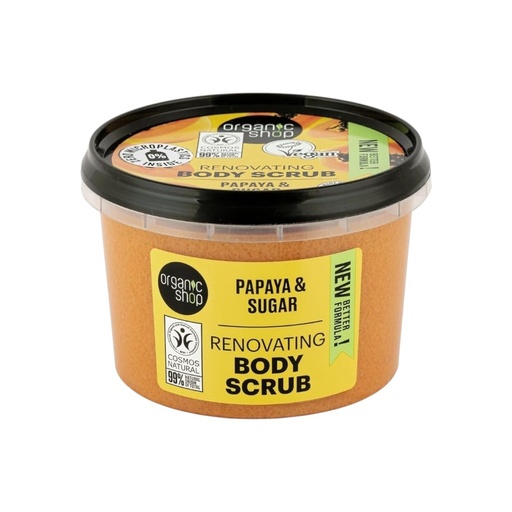 [4744183012516] Exfoliante corporal de papaya y azúcar 250ml (Organic Shop) 