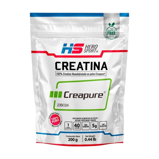 [7503038819901] Creatina Creapure 200gr (Hero Sport)