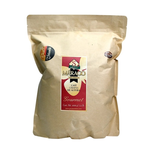 [612603000945] Café Orgánico en grano Marago 1Kg (Finca Irlanda)