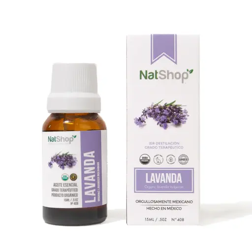 [78447382408] Aceite Esencial de Lavanda Orgánico 15ml NatShop