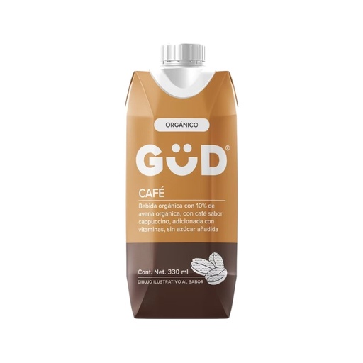 [7501639312784] Bebida de Avena Capuchino Sin Azúcar 330ml Gud