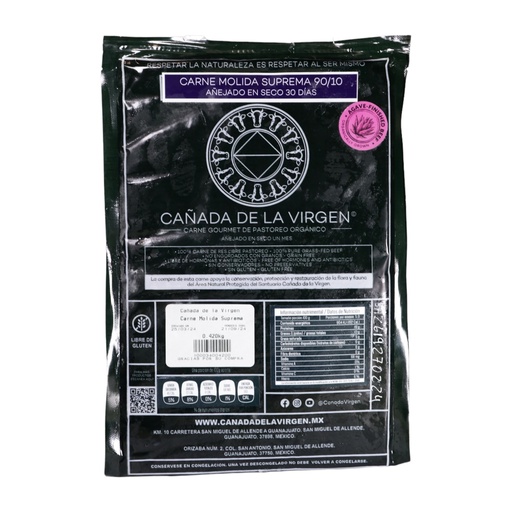 [07503031694147] Carne Molida Suprema 90/10 420g (Cañada de la Virgen) 