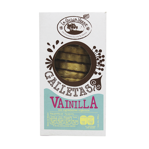 [723707896768] Galletas con vainilla 264 g org (La Cocina Verde)