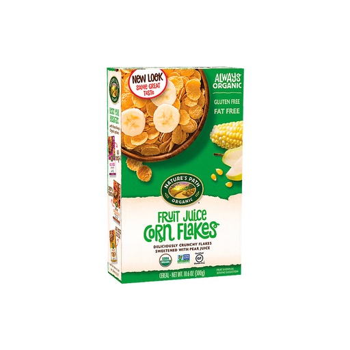 [058449600572] Cereal de hojuelas de maiz con jugo de frutas (Natures Path)