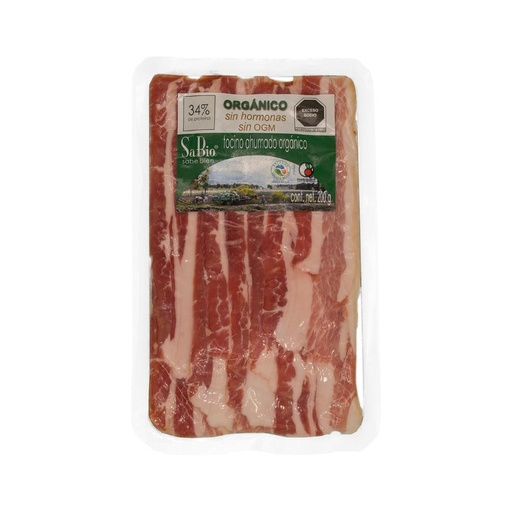 [7503017580310] Tocino Ahumado de Cerdo Orgánico 200g (Sabio)