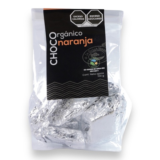 [0723707896133] Chocolate con naranja organico 100g (La Cocina Verde)