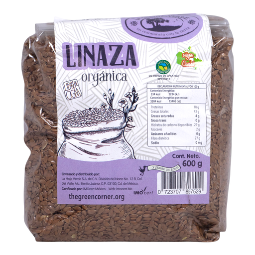 [0723707897529] Linaza Organica 600 g (La Cocina Verde)