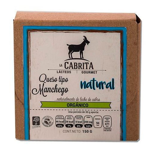 [7503009134156] Queso manchego natural 150g (La Cabrita)