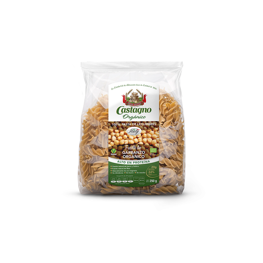 [8013885051786] Pasta organica de garbanzo fusilli 250 g (Castagno)