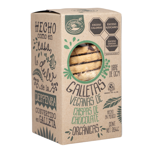 [723707896591] Galletas veganas con chispas de chocolate 264g org (La Cocina Verde)