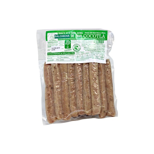 [100005432207] Salchicha de pavo 250 g (Cocotla)