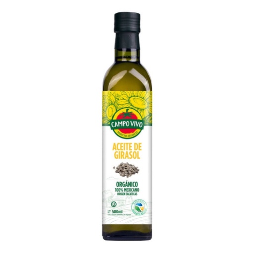 [7502236172948] Aceite de girasol orgánico 500 ml (Campo Vivo)