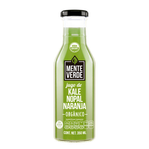 [7503013909320] Jugo kale nopal naranja 350ml (Mente Verde)