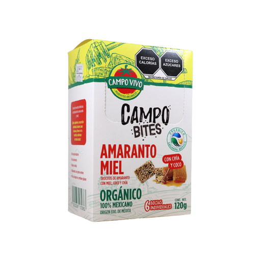 [7502236172863] Bites amaranto con miel 120 g (Campo Vivo)