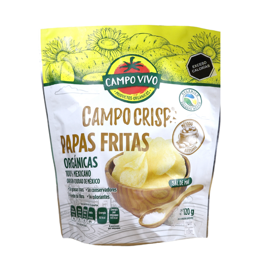 [7502236172900] Papas fritas organicas 120 g (Campo Vivo)