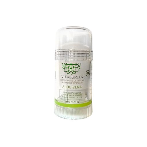 [7500326359644] Desodorante cristal con aloe vera 100 g (Vital Green)